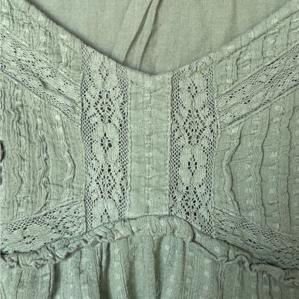 AMERICAN EAGLE Olive Green Women's Top - Picture 4 of 5